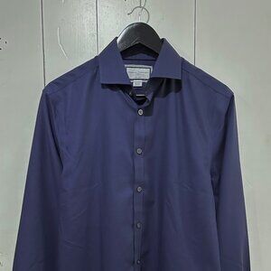 Charles Tyrwhitt Extra Slim Fit 15.5/34 Non-Iron Dress Shirt Blue